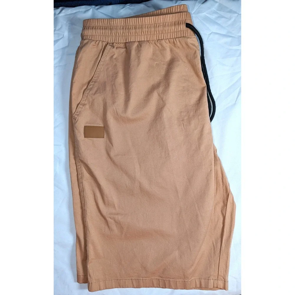 JMIERR Mens Casual Board Shorts Drawstring Summer Beach Shorts, XL, Beige Sz 40